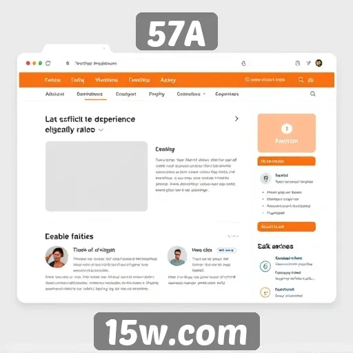 Análise da interface do usuário do site 57A